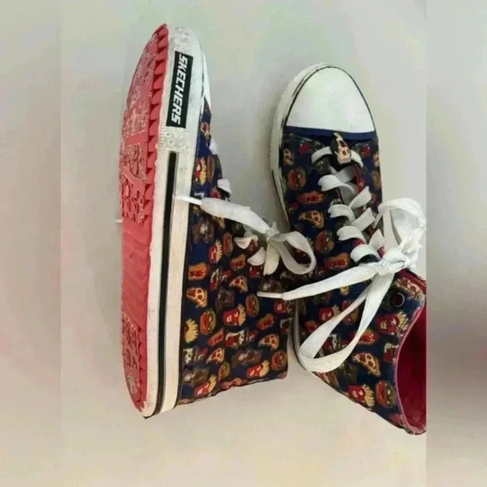 Skechers pizza hamburger hot dog fun print high tops boys size 5